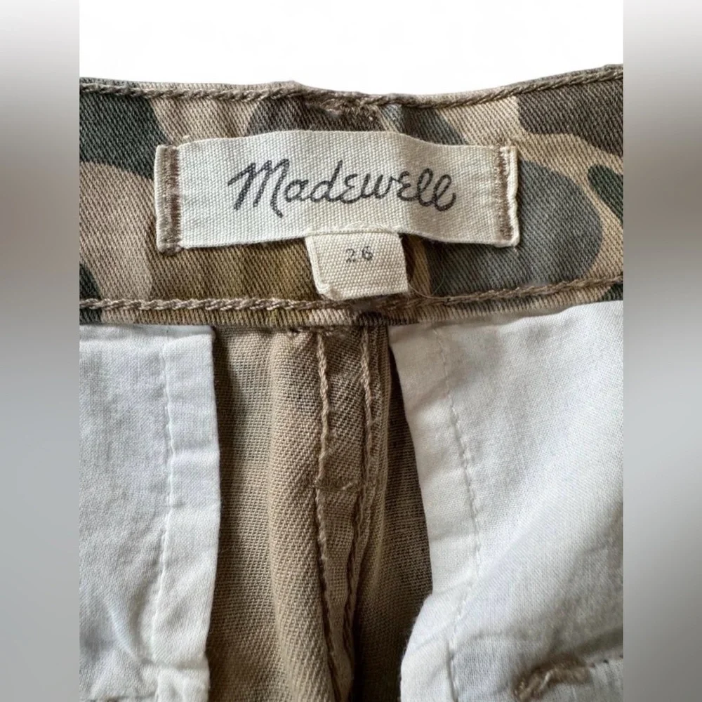 Madewell Camo Cargo Pants Womens 26 Utility Military Army Green Straight Leg - Picture 4 of 7